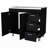 Wenge 2-Door 3-Drawer Kitchen Cabinet