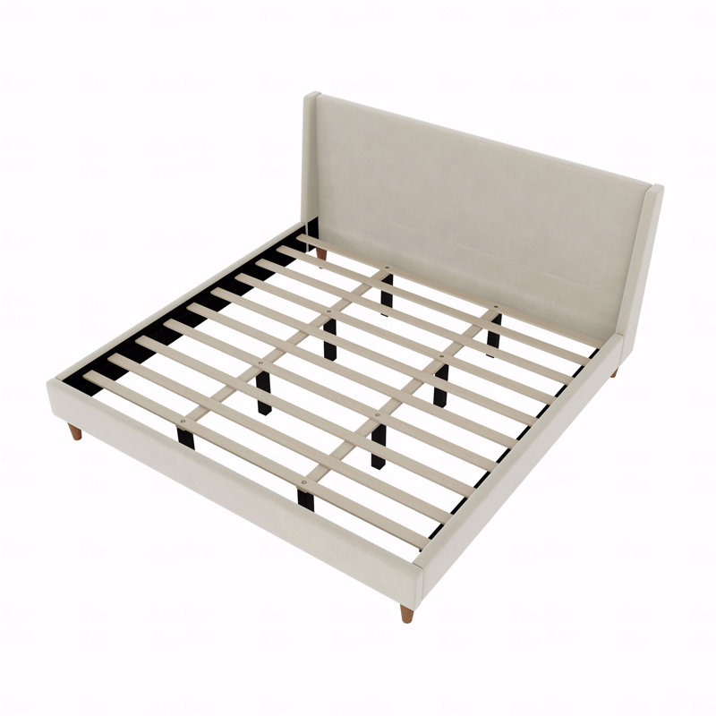 Lit plateforme tapissier sans sommier