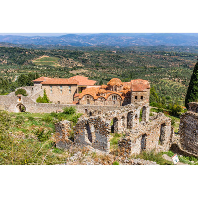 Byzantine Church In Medieval City Of Mystras - Wrapped Canvas Print