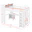Grand lit mezzanine avec garde-robe et bureau-527911691
