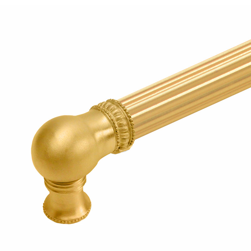 Classic with 5/8 reeded center long pull, 12", Gold