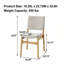 Ensemble de 2 chaises de salle à manger rembourrées empilables avec tissu en lin et structure en bois massif-202953324-202953321