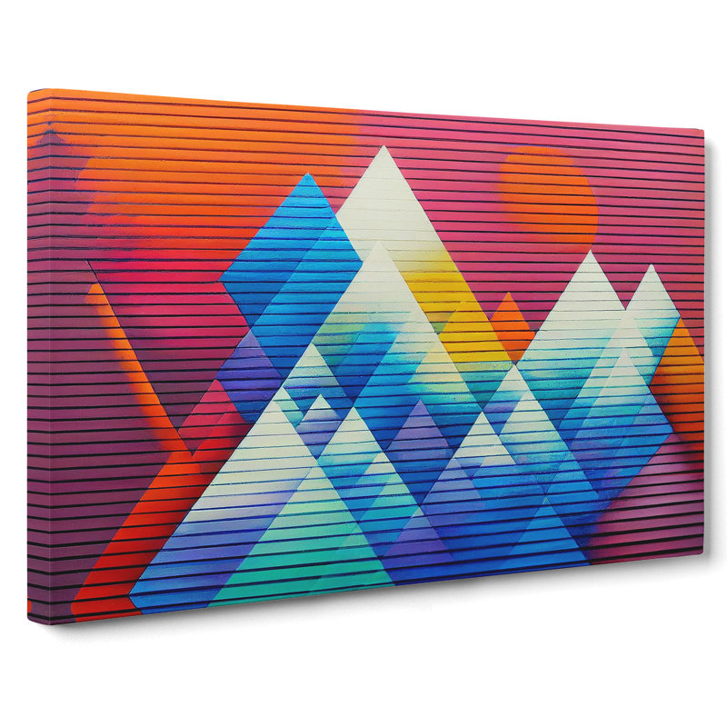 Geometric Graffiti Art Abstract - Wrapped Canvas, 50cm H x 76cm W x 3cm D