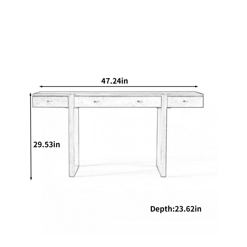 Tiroir de table rectangulaire de style médiéval, 29.53" H x 47.24" W x 23.62" D