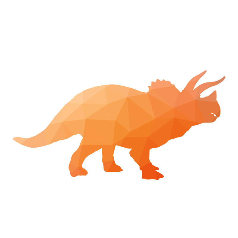 Geo Dinosaur III sur impression sur toile, H 30 po x l 40 po