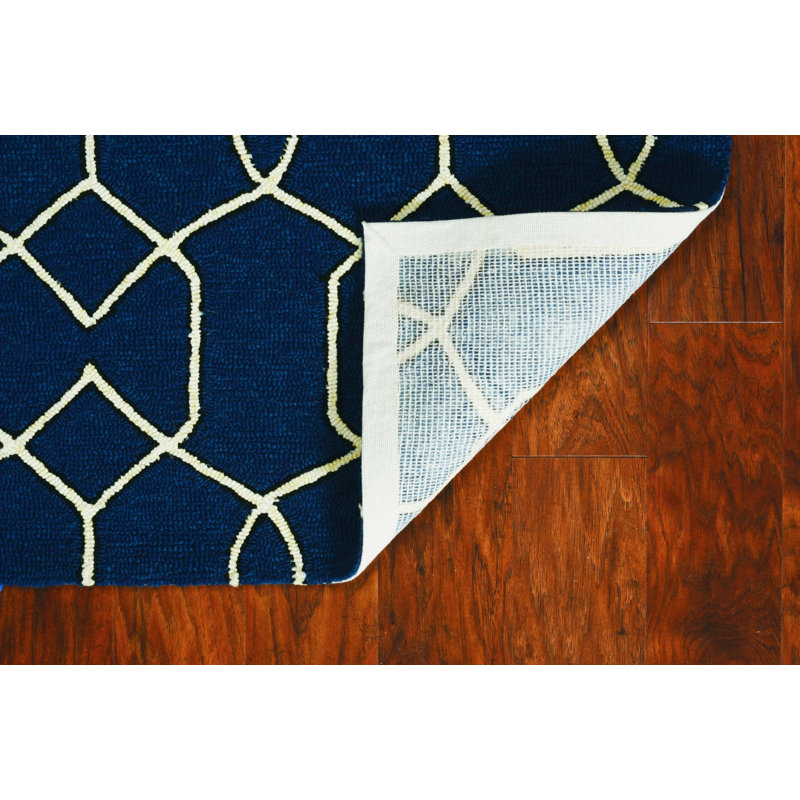 2' X 3' Uv Treated Polypropylene Navy Accent Rug