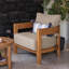 Ensemble de 2 chaises d'extérieur en teck avec coussins Keaton-137443793
