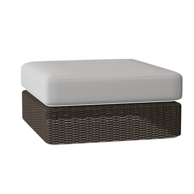 Westport Square Outdoor Teak Ottoman Patio Ottoman