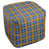 Blue/White/Gold Polyester Blend