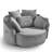 56'' Round Corduroy Sofa With Swivel-469966242