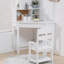 Ensemble de bureau et chaise pour enfants, table de coin en bois avec bibliothèque, babillard et porte-stylo, table d'écriture pour garçons et filles, blanc