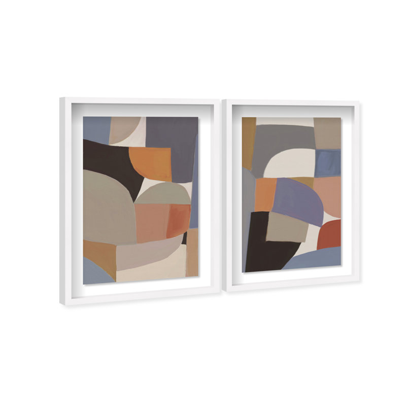 Muted Prelude Set Set by Oliver Gal, 75"H x 51"W, White Shadowbox