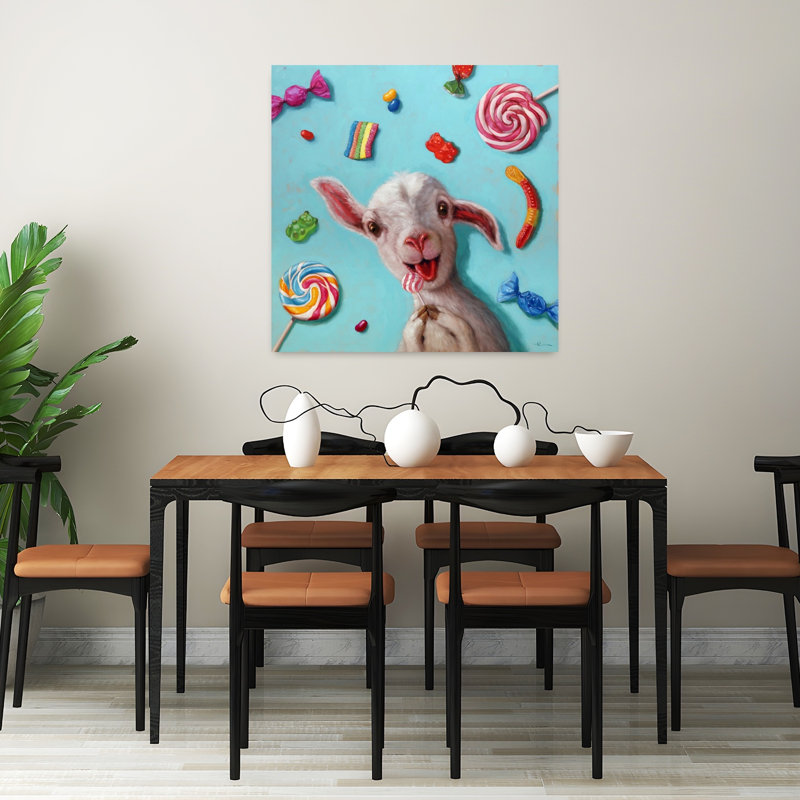 Kid in the Candy Store, art urbain contemporain abstrait, H 32 po x l 32 po