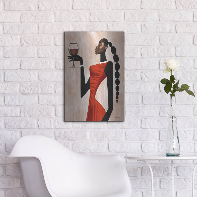  «Toast Woman» par Manasseh Johnson Sr, art mural en métal, 16 po x 24 po, H 24 po x l 16 po