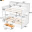 Lit simple, blanc, lit superposé, tablettes de rangement trois en un, tiroir, assemblage facile, espace de vie sur lit simple, garde-corps pleine longueur, coffre-fort intégré, fonctionnel, dortoir