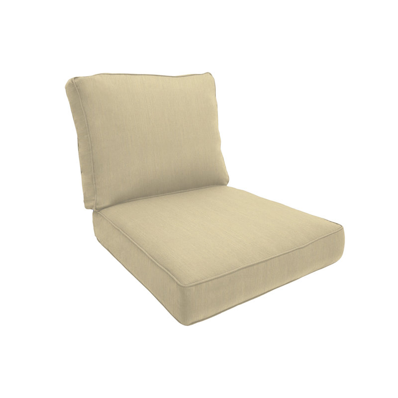 Eddie Bauer Outdoor Lounge Seat/Back Cushion, Spectrum Sand Sunbrella® Plainweave, 5" H x 26" W x 30" D