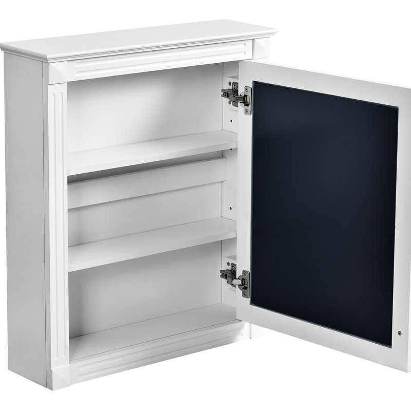 Armoire de rangement 24 po x 27 po pour salle de bain - Conception pratique avec miroir mural, White
