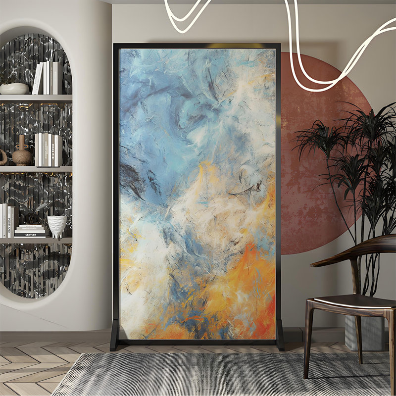 Ravsten, Bleu / noir / blanc / orange, H 70,87 po x l 39,37 po x P 1,57 po