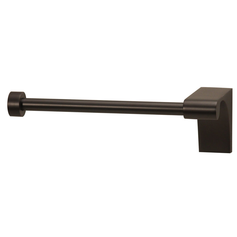 Luna 4.88" Single Post Tissue Wall Mounted Towel Bar, Bronze, Right Hand