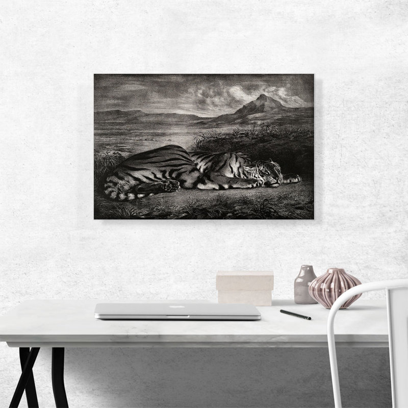 Tigre royal 1829 - impression, H 18 po x l 26 po x P 0,75 po