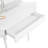 Corner Makeup Vanity Desk With LED Mirror and Stool