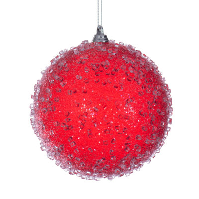 4.75" Icy Sugar Ball. Includes 3 ornaments per bag.