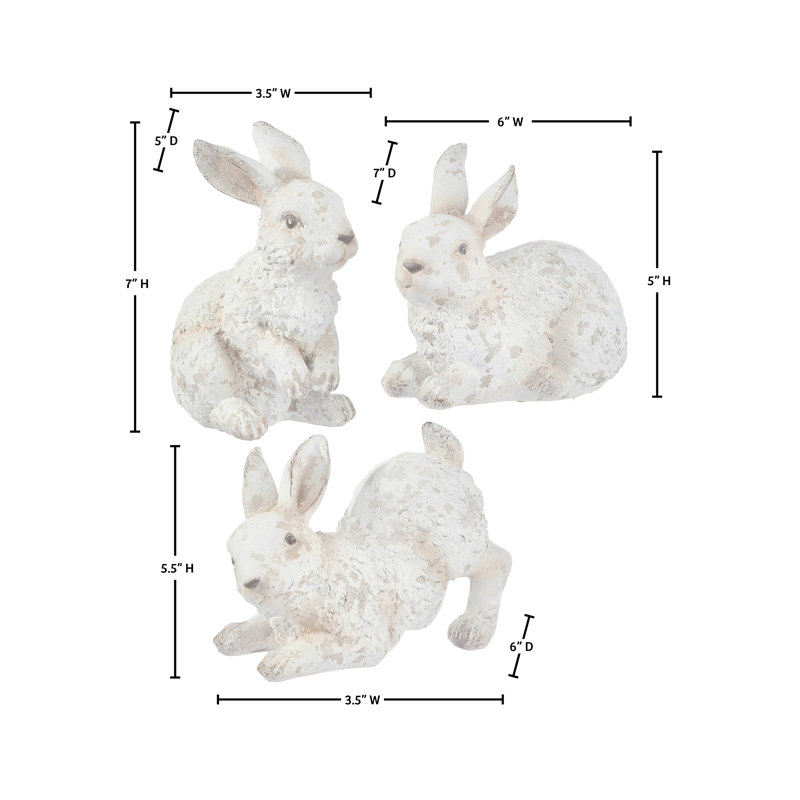 Lapin de jardin en résine 7 po