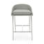 2 pièces de tabouret de comptoir gris - style moderne rembourré avec base pour îlot de cuisine ou rayure de petit déjeuner (2 pièces), forme
