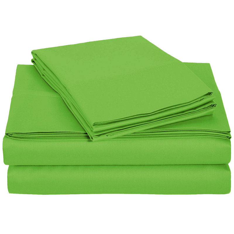 Billie-J Microfiber Sheet Set, King, Lime
