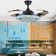 42" Dayrin 4- Blade LED Smart Bluetooth Crystal Celling Fan with Remote Control Included
