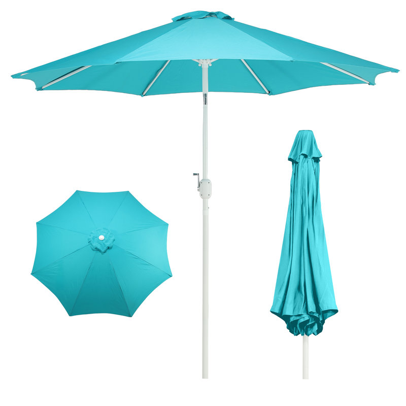 Parasol de patio 9 pi Sariyha, Bleu clair