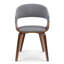 Lowell Bentwood Upholstered Dining Chair with Curved Backrest in Mid-Century Modern Style-959118119