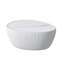 Table basse blanche en forme d'œuf frit en forme d'œuf blanc
