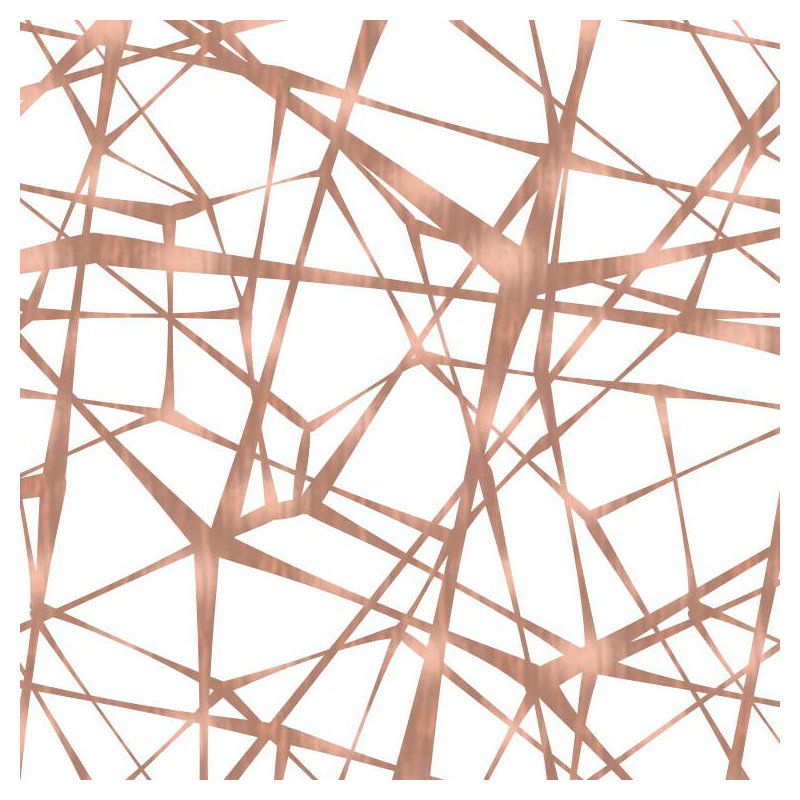 Rouleau de papier peint adhésif Web L 27 pi x l 50 po Web, Rose / Or
