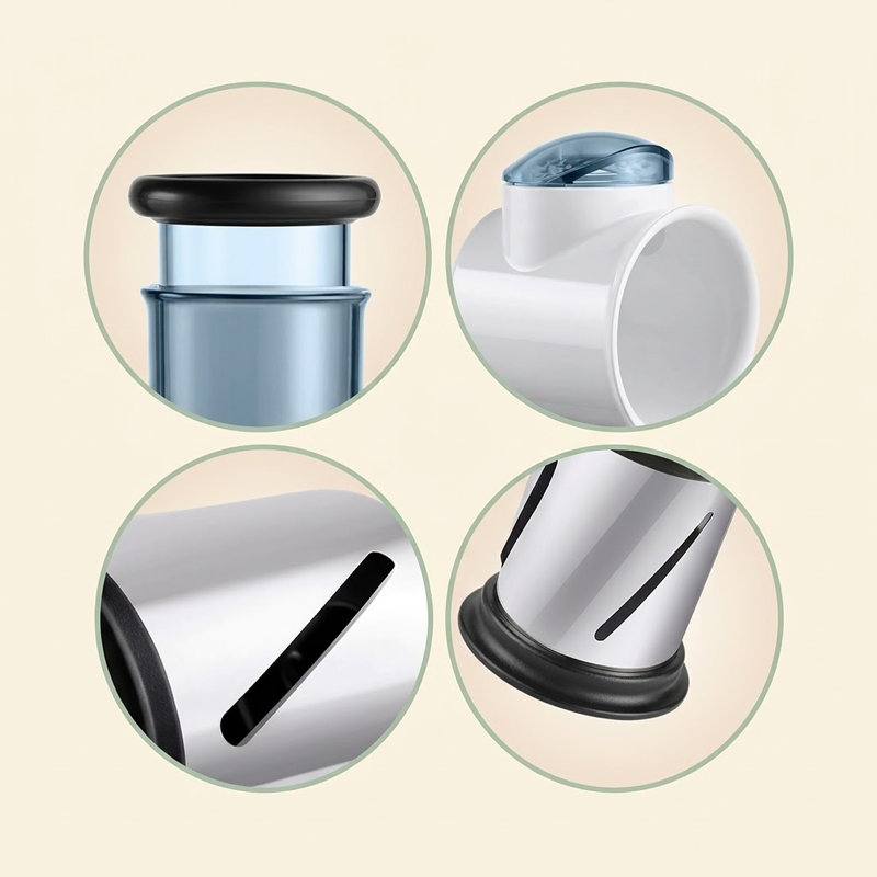 3-Drum Slicer Shredder Attachment Compatible with KitchenAid Stand Mixers, Vegetable Slicer and Cheese Grater, Top-Rack Dishwasher-Safe Drums