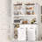 Large Capacity Push-Pull Trash Can Cabinet With Microwave Shelf,Free Standing Kitchen Storage Cabinet-116786938