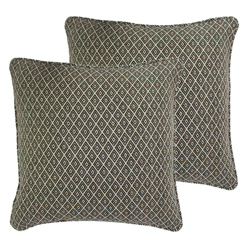 Geometric Square Throw Cushion, Polyester/Polyfill