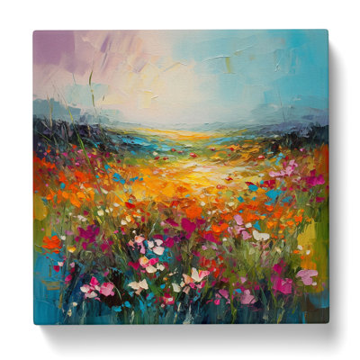 Meadow Palette Knife Painting No.3 - Wrapped Canvas