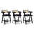 Ergonomic Resin Webbing Back Bar Stool Set for All Settings, Stylish and Durable