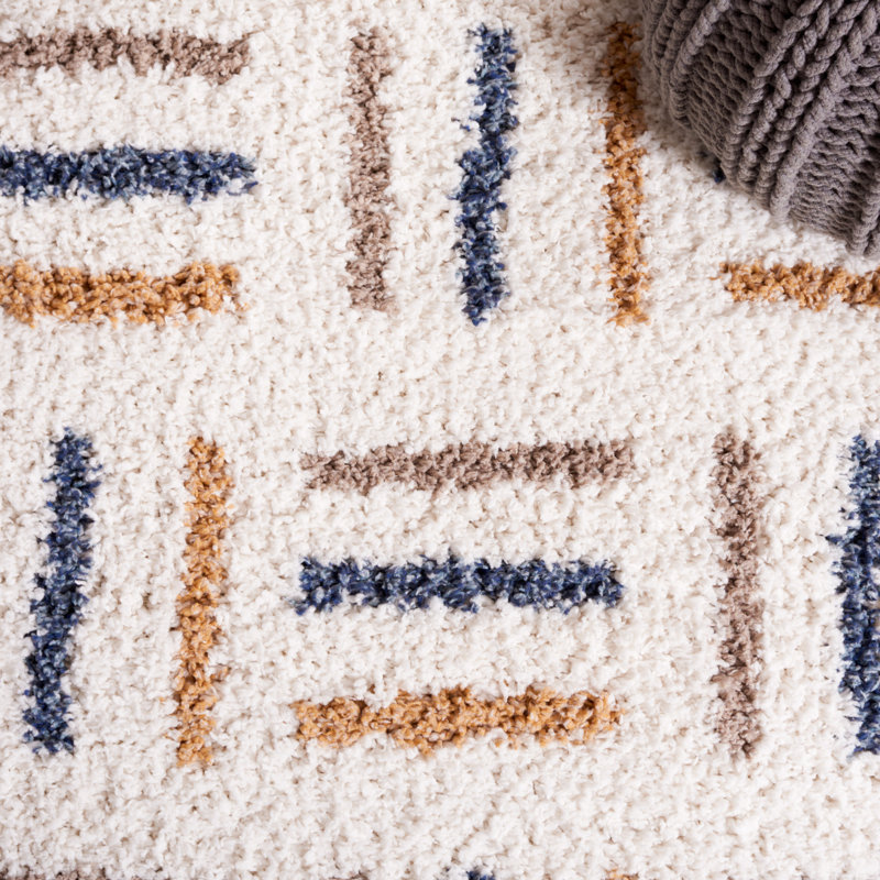 Calico Shag Performance Geometric Rug, Square 8'