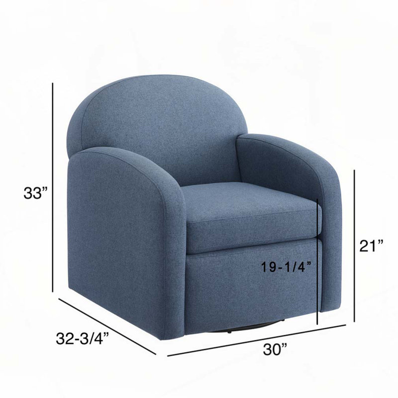Fauteuil d'appoint pivotant, Bleu
