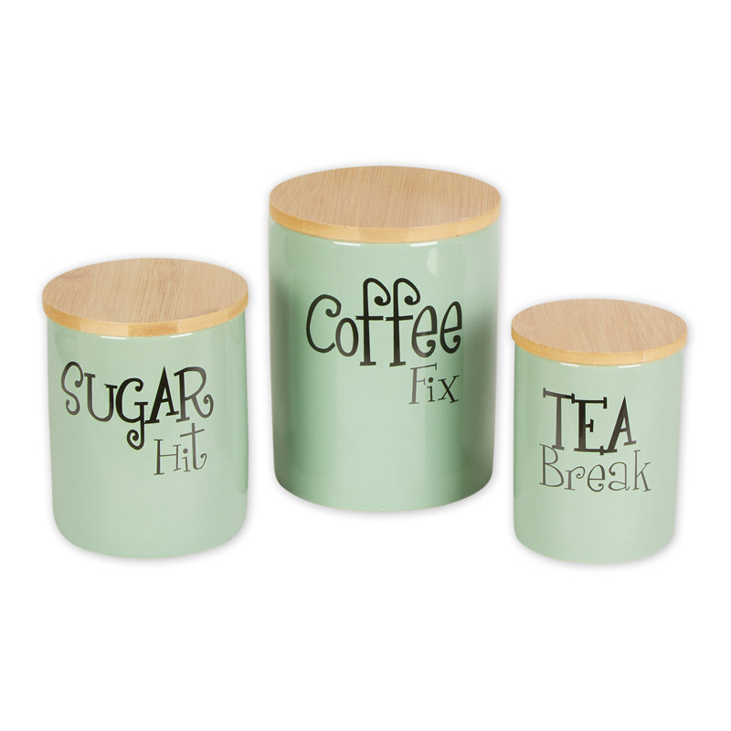 Ensemble de pots à café, thé et sucre 3 pièces Jadeite, Jadéite