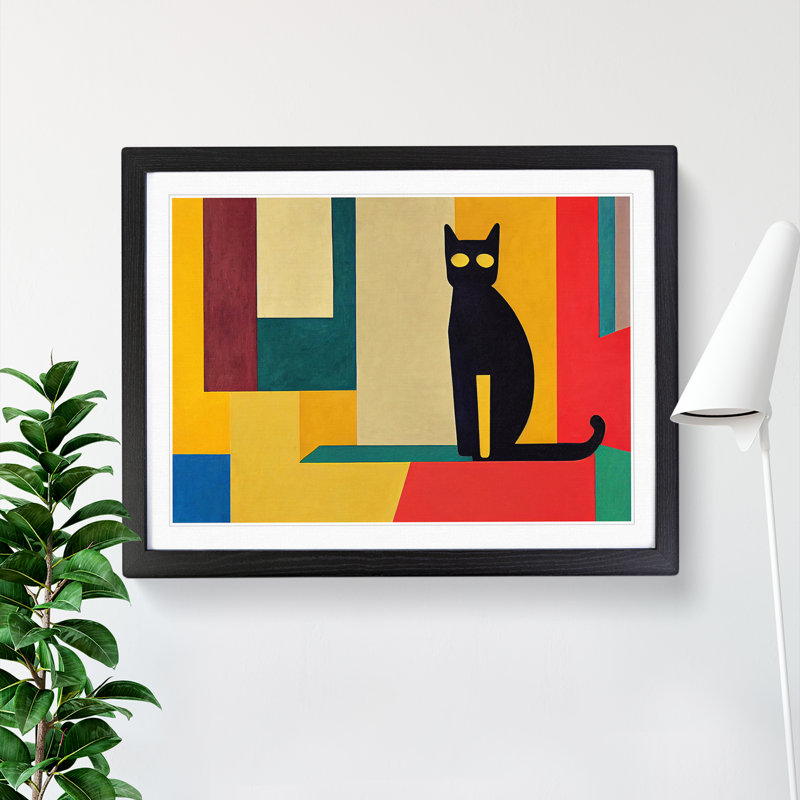 Abstract Cat Vol.4 - Framed Print, Black, 25cm H x 34cm W x 2cm D