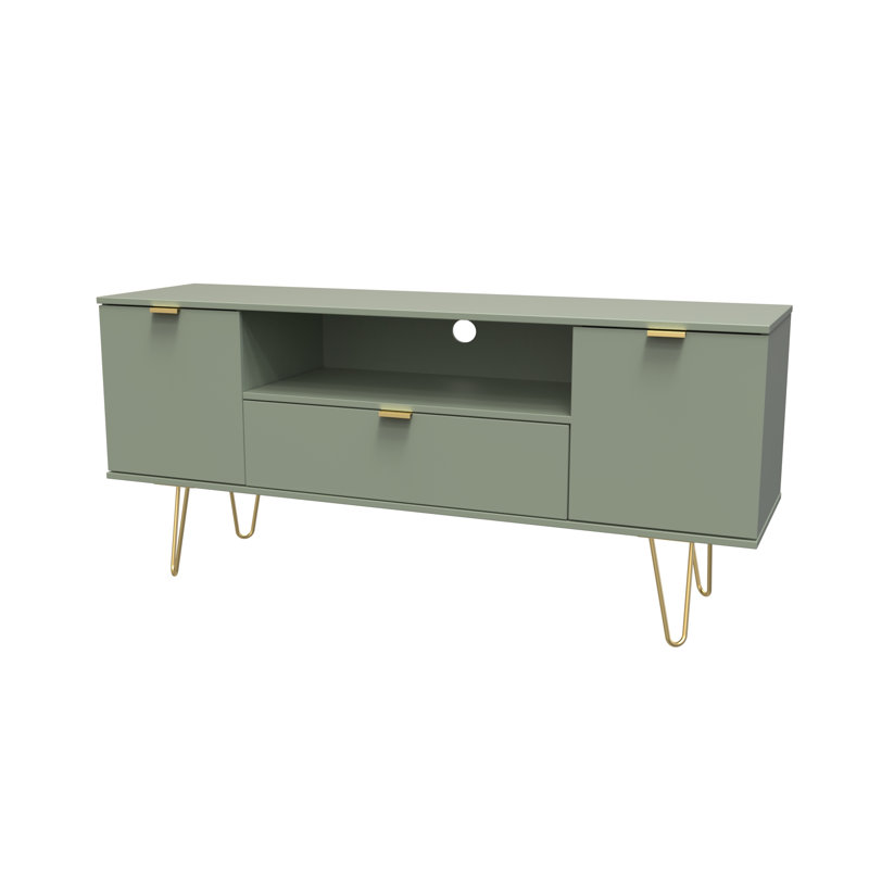 Bisceglia Unfinished TV Stand for TVs up to 65", Green