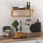 Bamboo Solid Wood Accent Shelf with Towel Bar