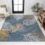 Tapis d'intérieur / extérieur crème / bleu marine Gryta Coastal-1217496807