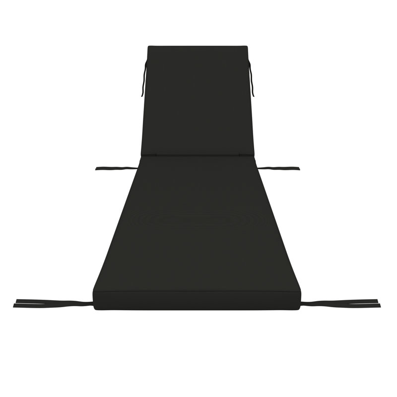 Sunbrella® Outdoor Chaise Cushion, 21" W x 78" D, Sunbrella® Canvas Black