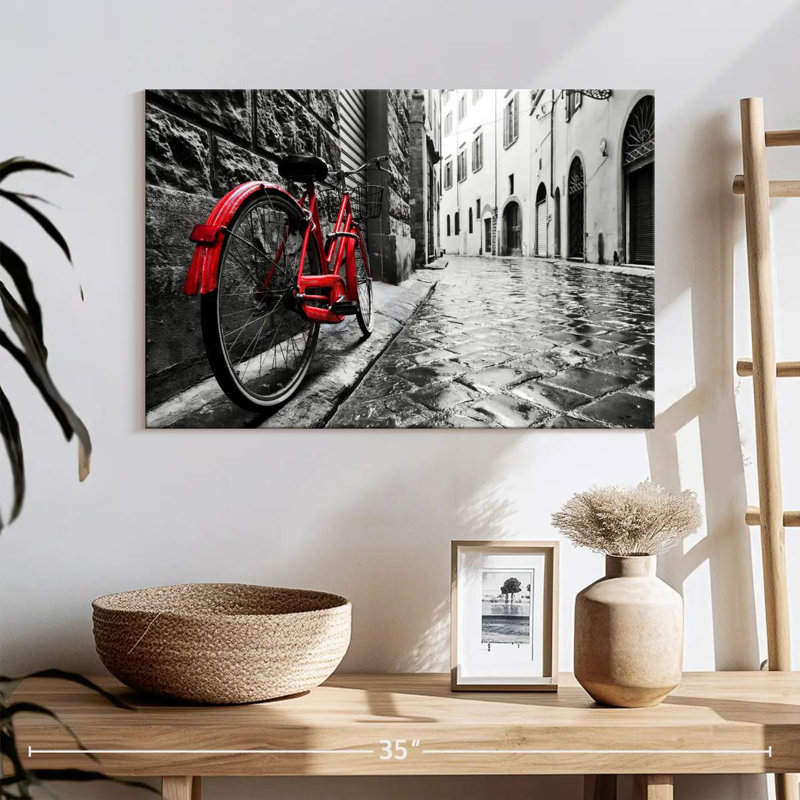 Mehar Red Bicycle Pop, 16" H x 24" W
