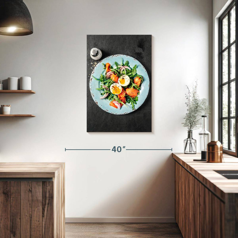 Yarlin Arugula Salmon Salad, 36" H x 24" W