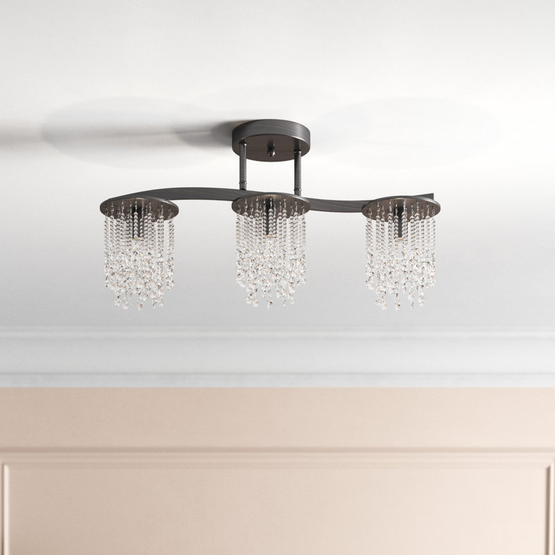 Mailloux Semi Flush Mount, Coffee Black